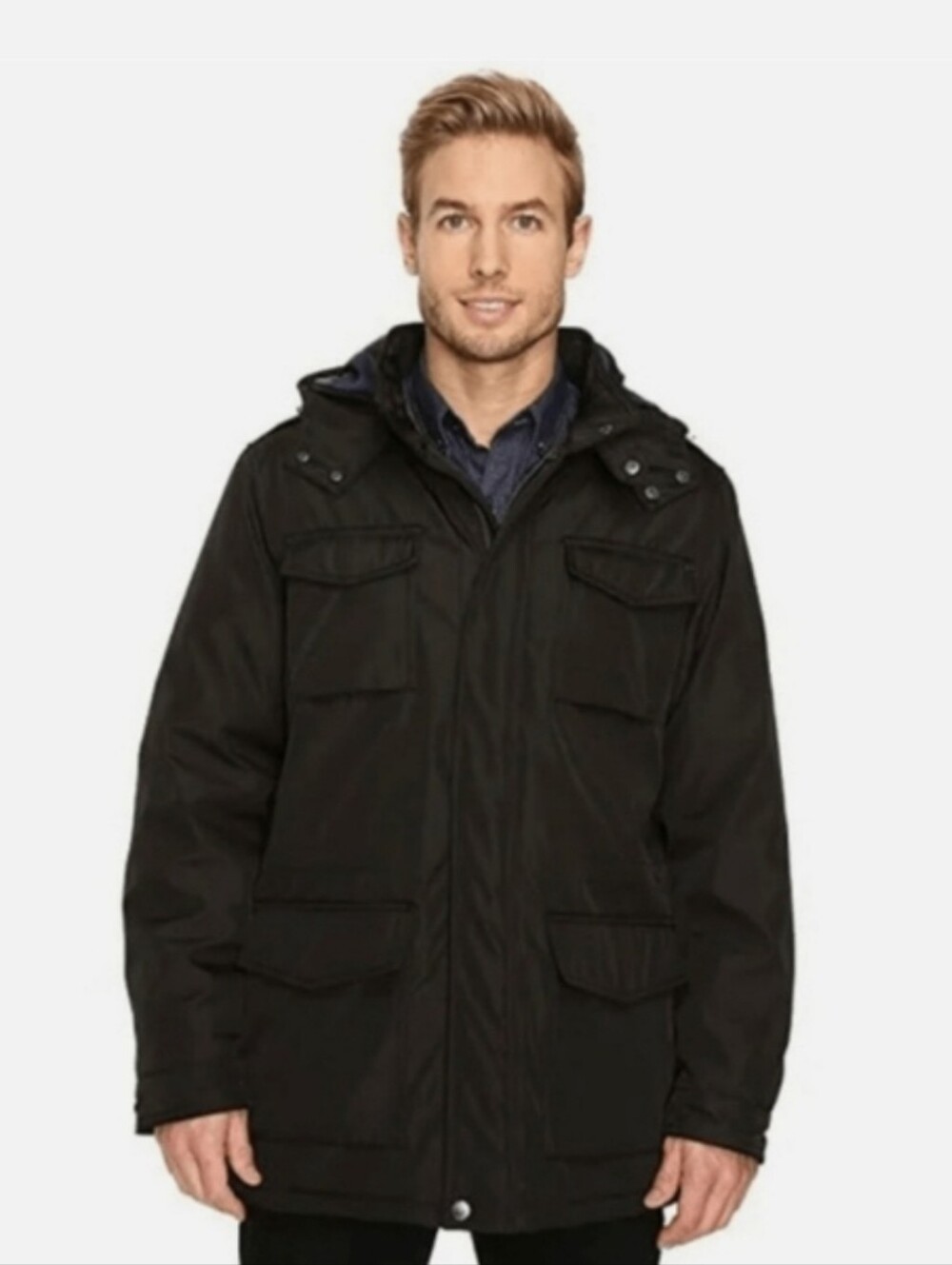 Calvin Klein Jeans Black Hooded Field Jacket